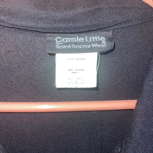 Carole Little Saint Tropez West Vintage Womens Jumpsuit Size 10 Black Crepe - Picture 3 of 15